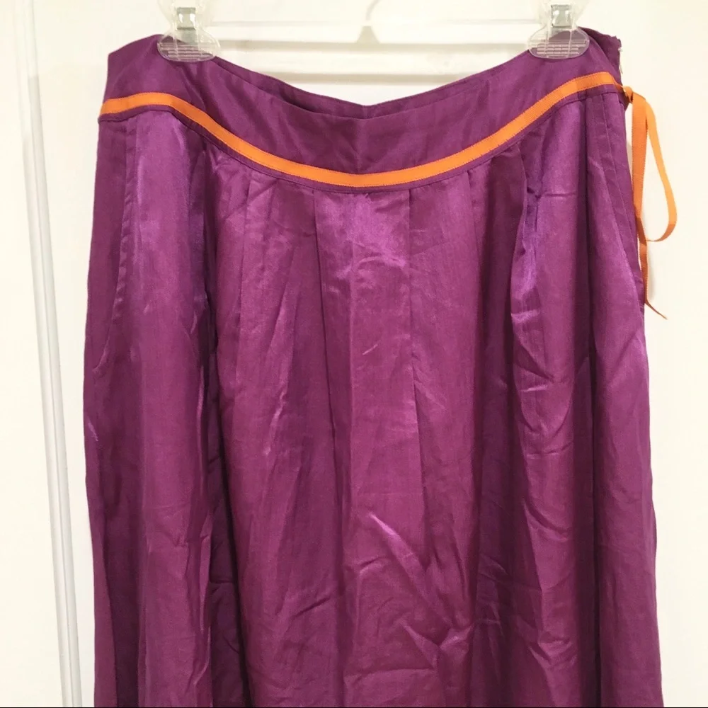 Matta New York Zapotec Skirt Plum XL Cotton Silk
